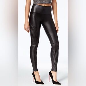 SPANX Black Faux Leather Leggings